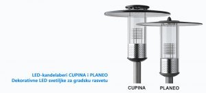 LED-kandelaberi CUPINA i PLANEO - Dekorativne LED svetiljke za gradsku rasvetu